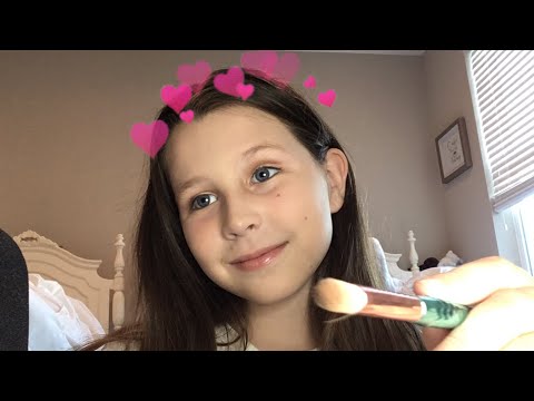 ASMR| Older sister does your makeup for picture day! ✨💛
