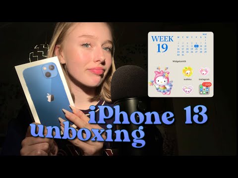 ASMR iPhone 13 unboxing | phone tapping, iPhone box - what’s on my iPhone 13? 📱