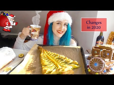 CHRISTMAS MUKBANG ~ Christstollen, Puff Pastry, Gingerbread House | Full Face Eating Show 🍭🥧🍭
