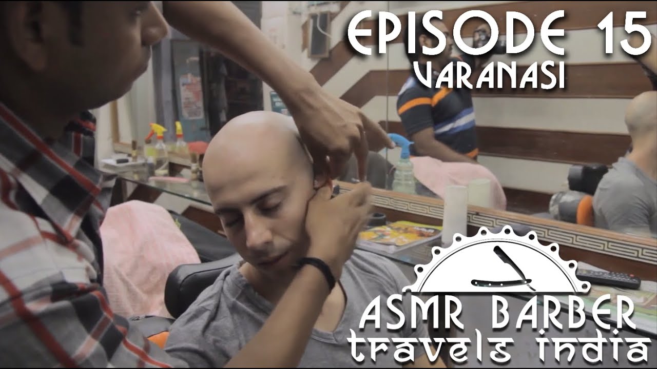 Indian Barber - Relaxing Head, Ears, Back and Hands Massage - ASMR no talking