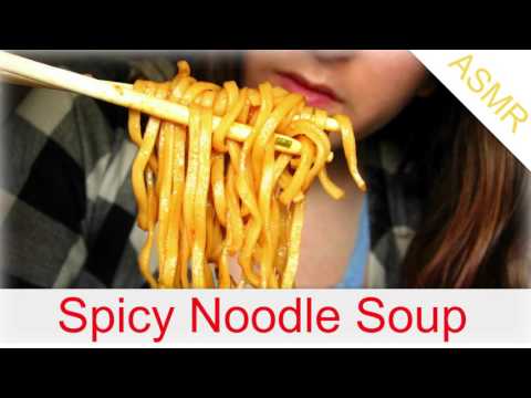 ASMR Spicy Noodle Soup Eating l Lots of Slurping & Eating Sounds