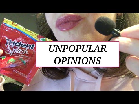 ASMR Gum Chewing Unpopular Opinions | Mini Mic | Tingly Whisper