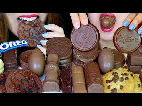 ASMR MILKA + CADBURY CHOCOLATES (OREO EGG, MARSHMALLOW, CHOCOLATE MOUSSE, COOKIES, CAKE, ALFAJOR 먹방