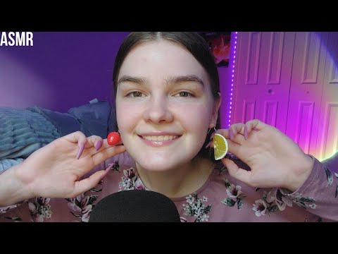 ASMR | showing you my earrings ☆ tongue clicking, mouth sounds whispering