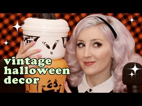 My 90's Childhood Halloween Decorations! (ASMR soft spoken + whisper with tapping)