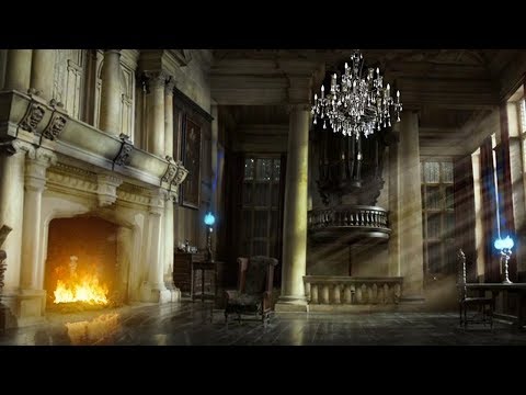 Malfoy Manor [ASMR] ⚡ Harry Potter Ambience - Thunderstorm and Fireplace