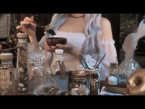 ASMR White Witch Therapy | Skincare, Brushing, Plucking | Saving You From The Evil