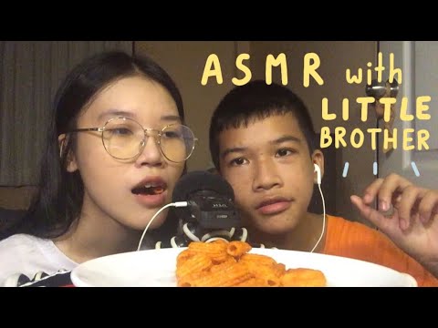 พาน้องทำ ASMR กินขนม | ASMR With Little Brother!!