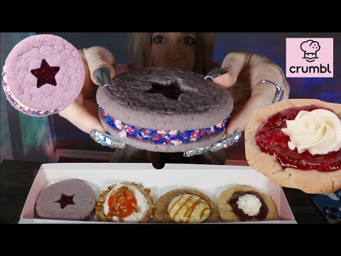 ASMR Crumbl Cookie Review | MOST EXCITING EVER | Raspberry Butter Cake, Olivia Rodrigo Cookie, etc