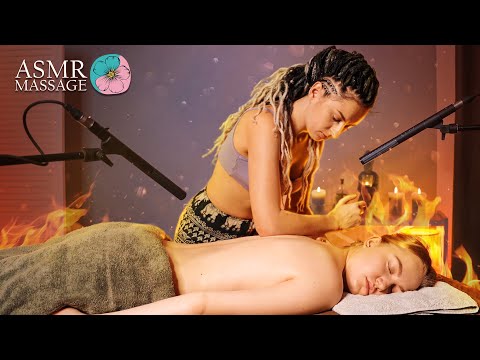 ASMR Relaxing Chinese Fire Massage with cracking sounds by Anna