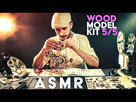 ASMR Wood Model Kit (Part 5/5) 📽️AT HOME With Me