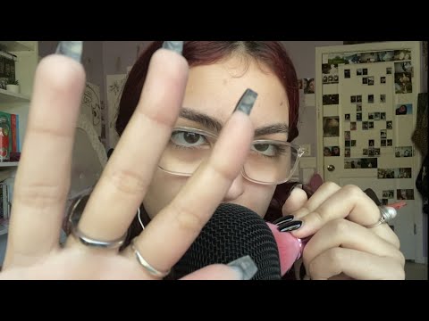 ASMR | plucking & brushing away your negative energy + positive affirmations (hand movements)