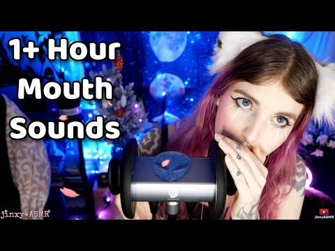 ASMR | 1 HOUR of MOUTH Sounds (Covered EAR LICKS, tongue clicks, & more) | Jinxy ASMR