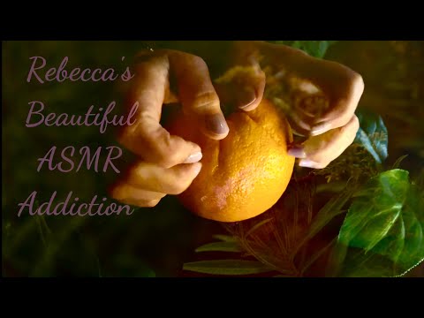 Orange peel play! (No talking only) Amazing, close up sounds of oranges peeled & sectioned~ASMR