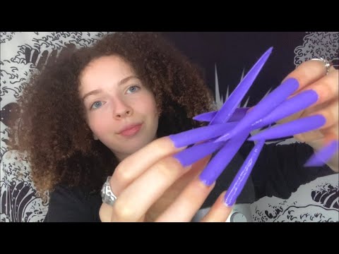 ASMR with SUPER long nails