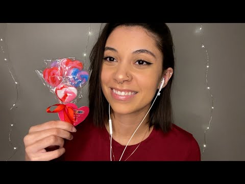 ASMR Valentine's Day Lollipop Eating (Mouth Sounds)