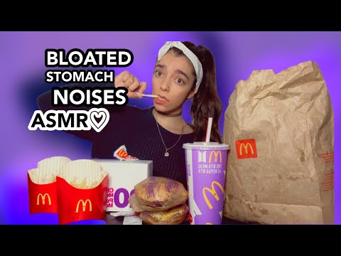 ASMR | I ATE MCDONALDS SO FAST IT GAVE ME THE WORST BUBBLING, BLOATED, STOMACH NOISES EVER!!😱
