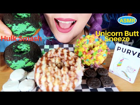 ASMR PURVE DONUT SHOP DONUTS |하와이 유명 도넛|CURIE.ASMR (COLLLAB WITH BBEUM ASMR쁨)