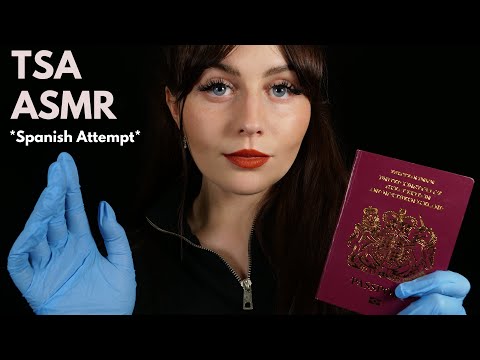 ASMR - Airport TSA Check & Bag Search *Spanish*