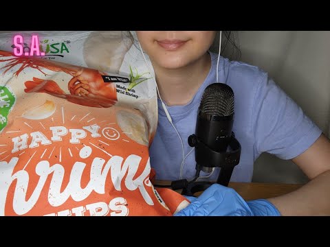 Asmr | Shrimp Chips with Garlic & Butter Flavor Eating Sound (NO TALKING)