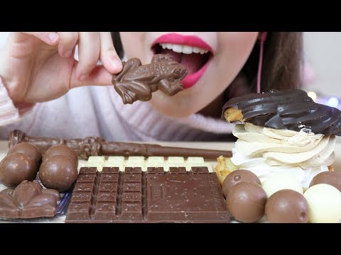 ASMR BIG PROFITEROLES, CHOCOLATE FROGS & CANDY (CHEWY Eating Sounds) No Talking