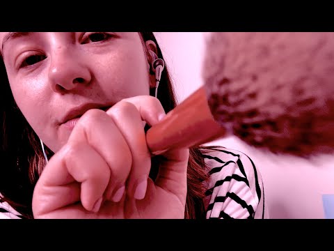 Lo-fi Personal Attention ASMR: Hair & face brushing, face touching, white noise