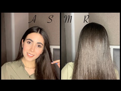 ASMR | Hair Playing, Brushing ( over my face )