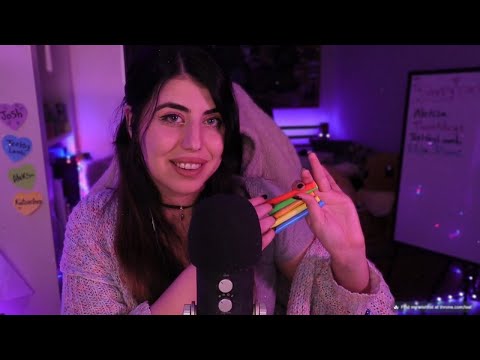 ASMR writing positive affirmation on your face 📝[ whispering & mouth sounds ]