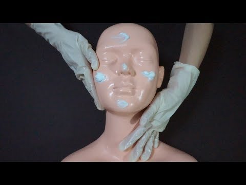 [노토킹 ASMR] 라텍스 로션 마사지 Lotion Facial Massage With Latex Gloves On