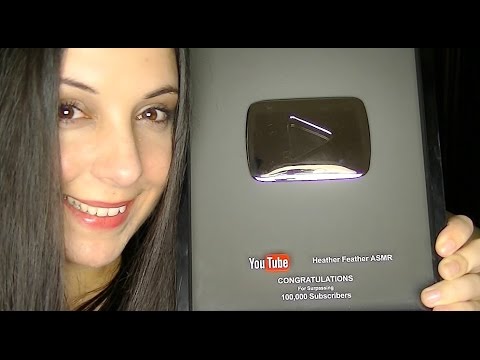 Youtube Silver Play Button for an ASMR Channel!  THANK YOU!  (I Packed My Bags For A Feels Trip)