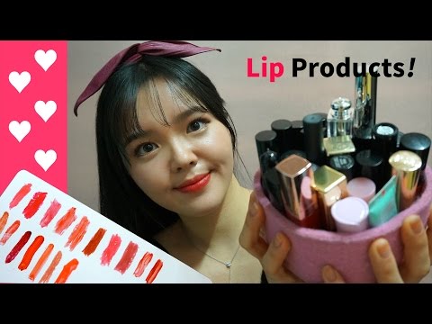 [한국어 ASMR] 💄 속삭이며 립제품 발색, 소개하기 My Lip Products Introduction!
