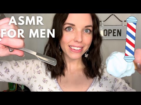 💈Men's Classic Shave & Barber Shop Roleplay (ASMR) | Shaving Cream, TINGLY layered sounds 💈