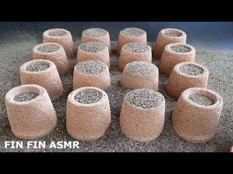 ASMR : Sifting black sand into sand holes + Crumbling and Sifting at the end