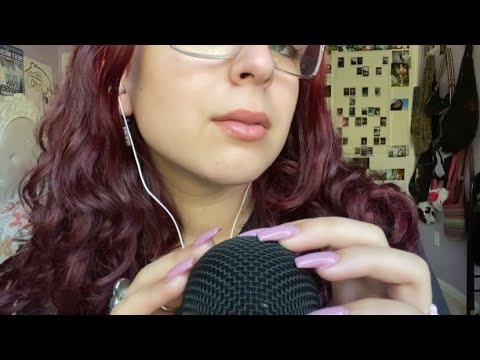 ASMR | fast mic triggers with long nails (scratching, tapping)
