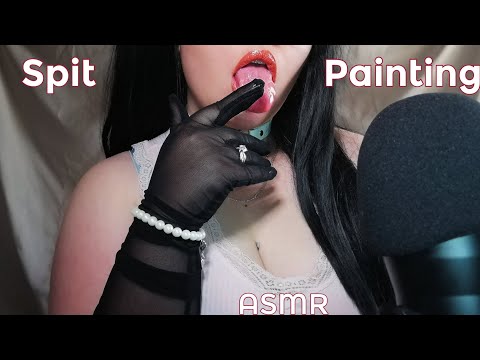 ASMR 𝙎𝙋𝙄𝙏 𝙋𝘼𝙄𝙉𝙏𝙄𝙉𝙂 𝙔𝙊𝙐 | UNUSUAL MOUTH SOUNDS | VISUALS