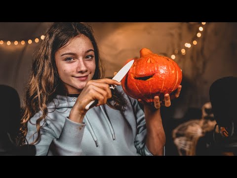 ASMR - CARVING PUMPKINS!