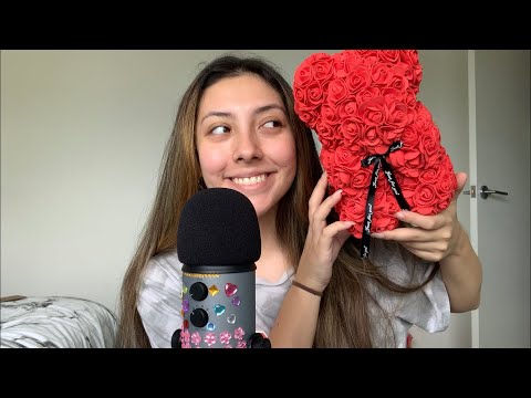 ASMR Tingly Tracing & Gentle Textured Scratching On A Foam Rose Bear! ❤️ | Whispered