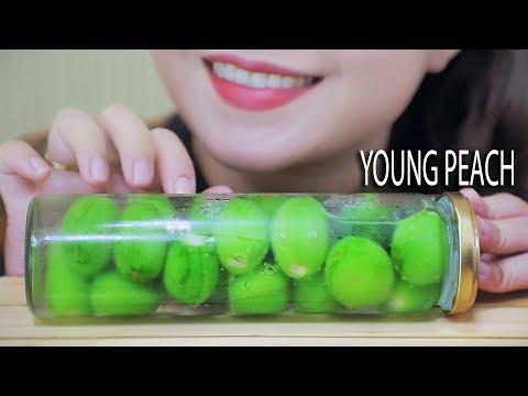 ASMR GREEN APRICOT (YOUNG PEACH) JELLY - JEWLY GIFT BOX PART 02 | EATING SOUNDS | LINH ASMR