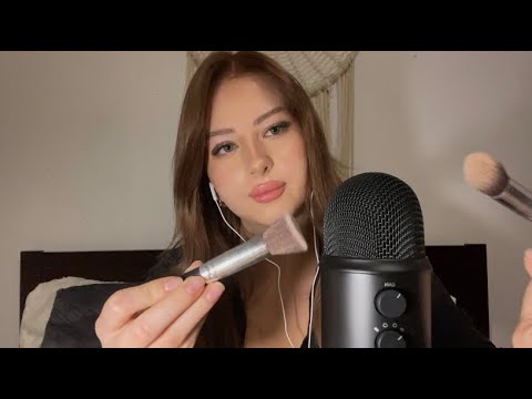 ASMR Mic Brushing 🤍 Repeated Trigger Words
