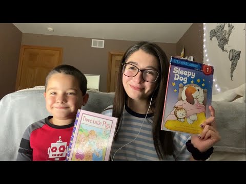ASMR Reading You A Bedtime Story Ft. My 4yr Brother