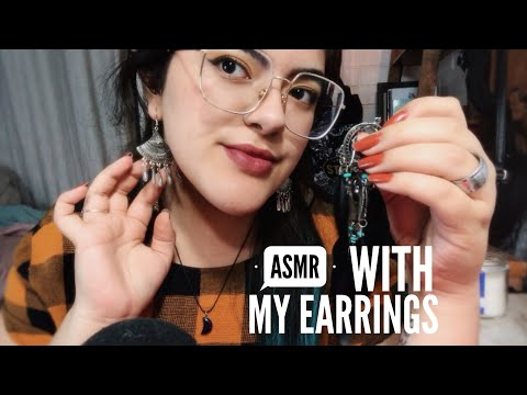 ASMR | My Earring Collection 🌟 Relaxing Try-on Jewelry Haul 😴