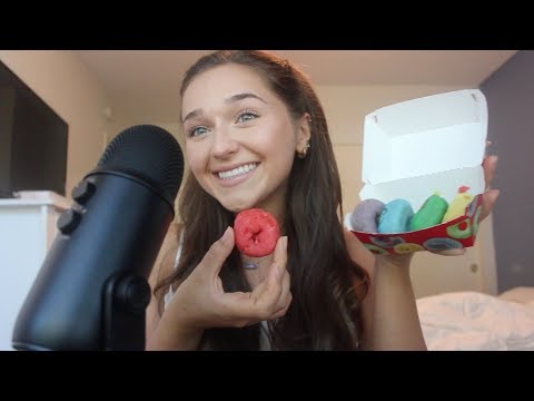 Trying Carl's Jr.'s New Fruit Loop Donuts! (ASMR style)