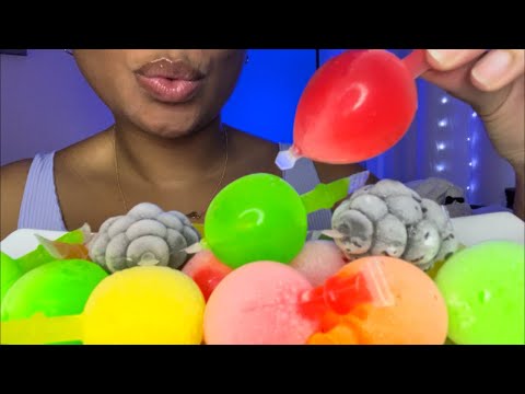 ASMR | Frozen Jelly Fruits 🍉 🍇🍏🍍🍓