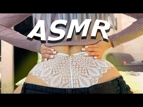 ASMR BACK SCRATCHING | White Lace and Jeans Sounds | No Talking