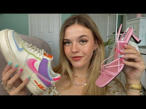 ASMR Over-Explaining My New Shoes 👟 (relaxing tapping + whispers)
