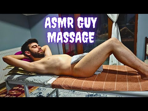 ASMR SENSUAL GUY BODY MAN MASSAGE-Chest,leg,foot,arm,abdomen