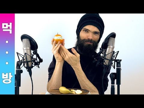 먹방 ASMR : 오렌지+바나나 먹는 소리 - 리얼사운드 [한국어, 이팅사운드, 속삭임][Mukbang, Eating sound, real sound]