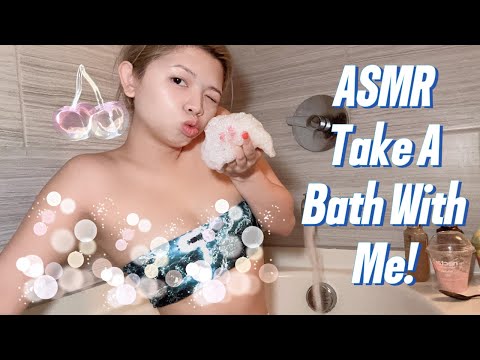 ASMR | Take a Bath with Me (Running Water, Tapping, Fit Check)