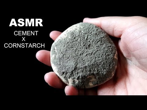 ASMR Crunchy Cornstarch Topped with Cement Crumble in Water #256