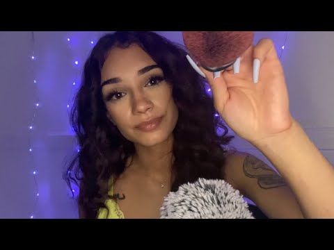 ASMR | Stippling & Mic Brushing Layered Sounds 💓 (repetition)